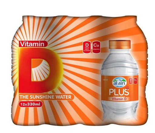 [10050] Al Ain Plus Vitamin D Water 330ml Pack of 12 - in shrink wrap
