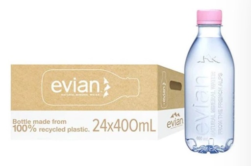 [10209] evian Mineral Water Plastic bottle 400ml - Case of 24