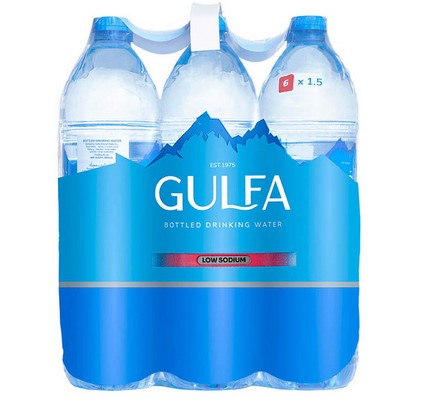 [10275] GULFA Drinking Water Bottle , 1.5L (Pack of 6) -in shrink wrap