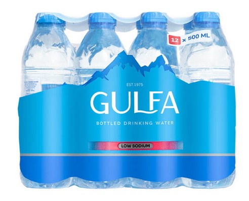[10283] GULFA Drinking Water Bottle , 500ml (Pack of 12) -in shrink wrap