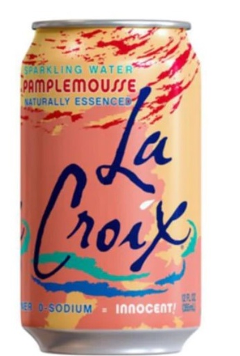 [10940] La Croix Sparkling Water Pamplemousse Grapefruit 355ml - Pack of 8 - in shrink wrap