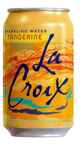 [10937] La Croix Sparkling Water Tangerine 355ml - Pack of 8 - in shrink wrap