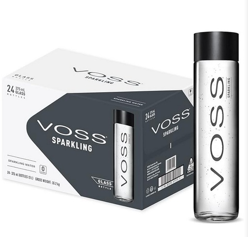 [PR202] Voss Sparkling Mineral Water Glass 375 ml - Case of 24