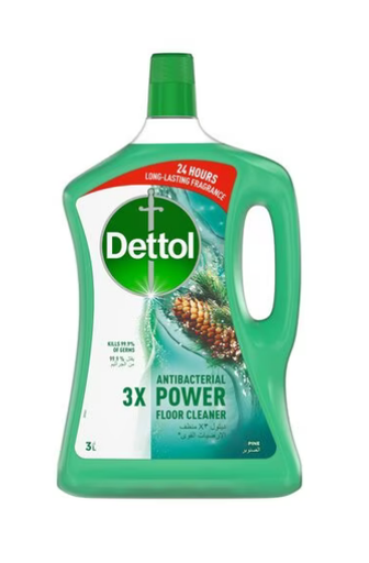 Dettol 3X Antibacterial Power Floor Cleaner, Pine , 3L
