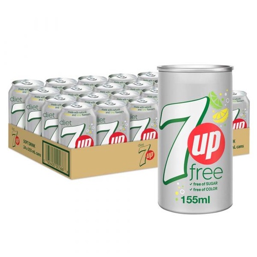 7UP Free, Carbonated Soft Drink,155mL x 30