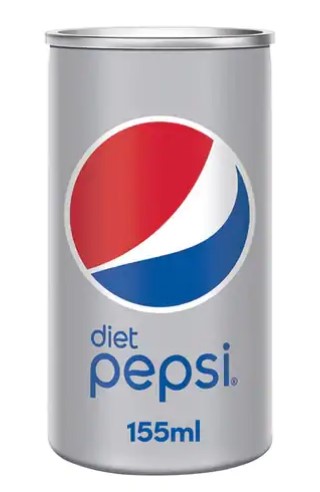 Pepsi Diet Carbonated Soft Drink, Mini Can - 155ml - per piece