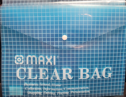 MAXI MX-CBB MyClear Bag , A4 , Blue ( Pack of 12)