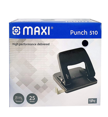 MAXI MX-510BL Punch 510 2-hole Puncher , 25 sheets Capacity, Black