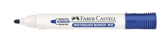 Faber Castell W20 Bullet Tip Whiteboard Marker, Blue (Pack of 10)