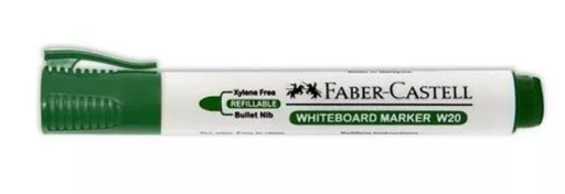 Faber Castell W20 Bullet Tip Whiteboard Marker, Green (Pack of 10)