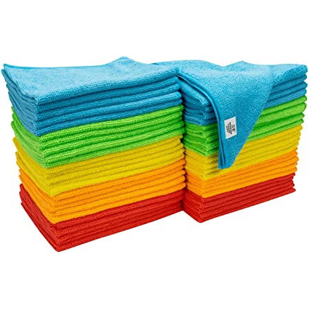 ADY Microfiber Cloth 38X38Cm (Pack of 4) , Assorted Colors