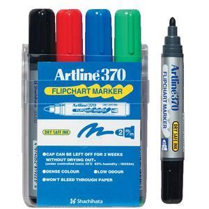 ARTLINE 370 Flipchart Markers , Assorted ( Pack of 4)
