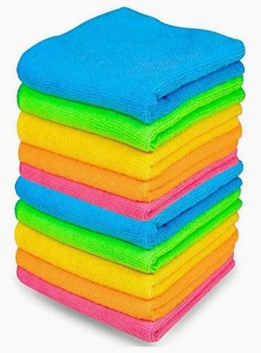 Generic Microfiber Cloth Multicolour 10pcs