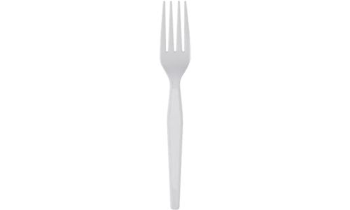 Ajmal Pack Plastic White Fork (Pack of 50)