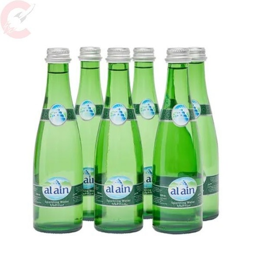 Al Ain Sparkling Water 330ml Glass Bottle (Pack of  6)