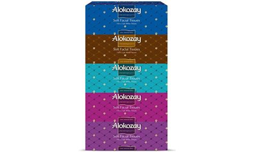 Alokozay 2 Ply Soft Facial Tissue 150 Sheets(Pack of 5)