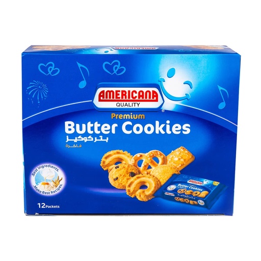 Americana Premium Butter Cookies 44g  ( Pack of 12)
