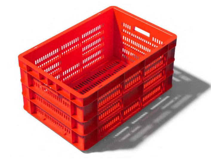 Palletco Ventilated Crate 600x400x350MM ( Assorted Colors ) NO LID 84L