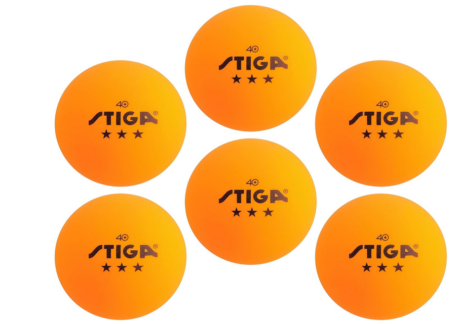 STIGA 3-Star Table Tennis Balls (Pack of 6) White