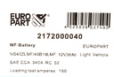 MF Light Vehicle Battery 12V 36Ah (NS40ZL AMP)