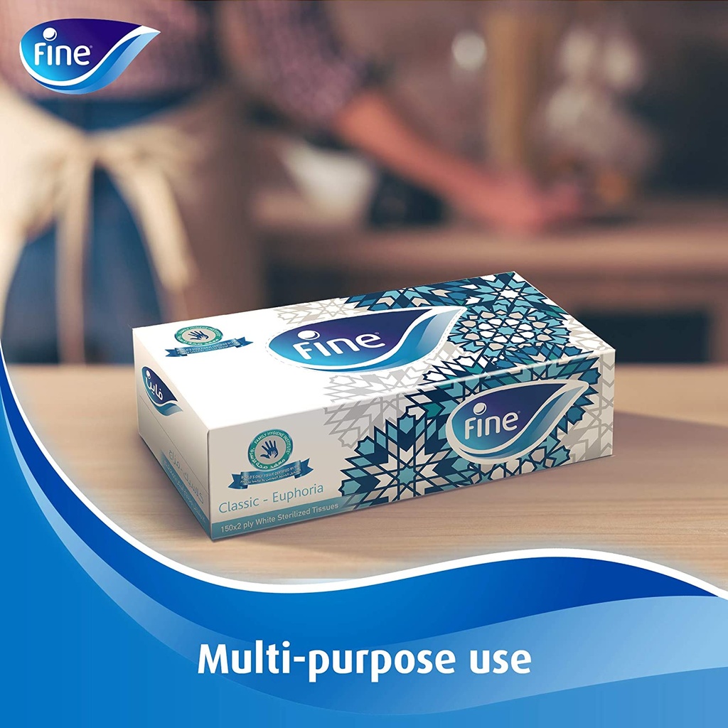 FINE Facial Tissue 130 sheets X 2 Ply, ( 7 + 3 pack FREE)