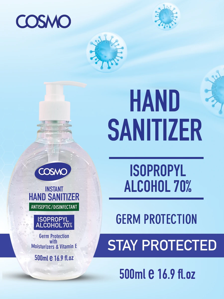 Cosmo Instant Hand Sanitizer 500ml ( Box of 48)