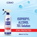 Cosmo Isopropyl Alcohol Solution 70% , with trigger pump , 480ml ( Box of 24)