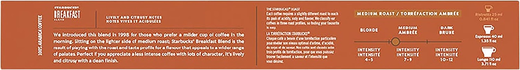 Starbucks Breakfast Blend Coffee Capsules