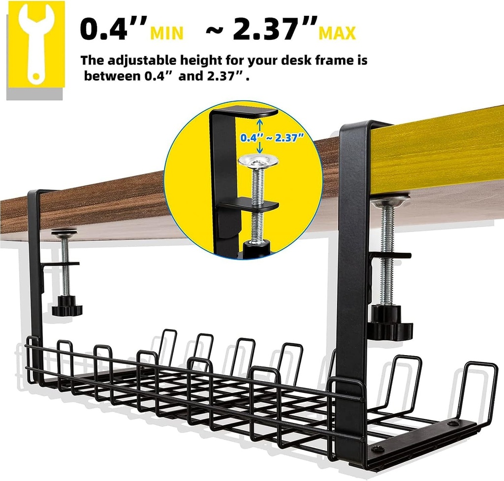 TIOKKSS Under Desk Cable Management Tray (Usually Ships within 7-10 days)