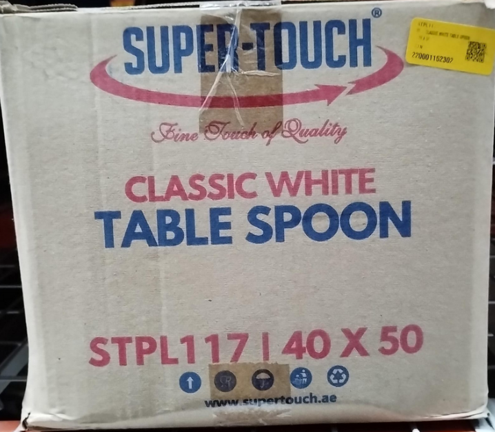 Super Touch Heavy Duty Plastic Table Spoons , Black  ( Pack of 50 ) x 40 Packs  ( 2000pcs)