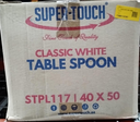 Super Touch Heavy Duty Plastic Table Spoons , Black  ( Pack of 50 ) x 40 Packs  ( 2000pcs)