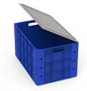 PALLETCO 10111 FISH CRATE 600x400x280MM ( Green) with LID ( Grey) 84L