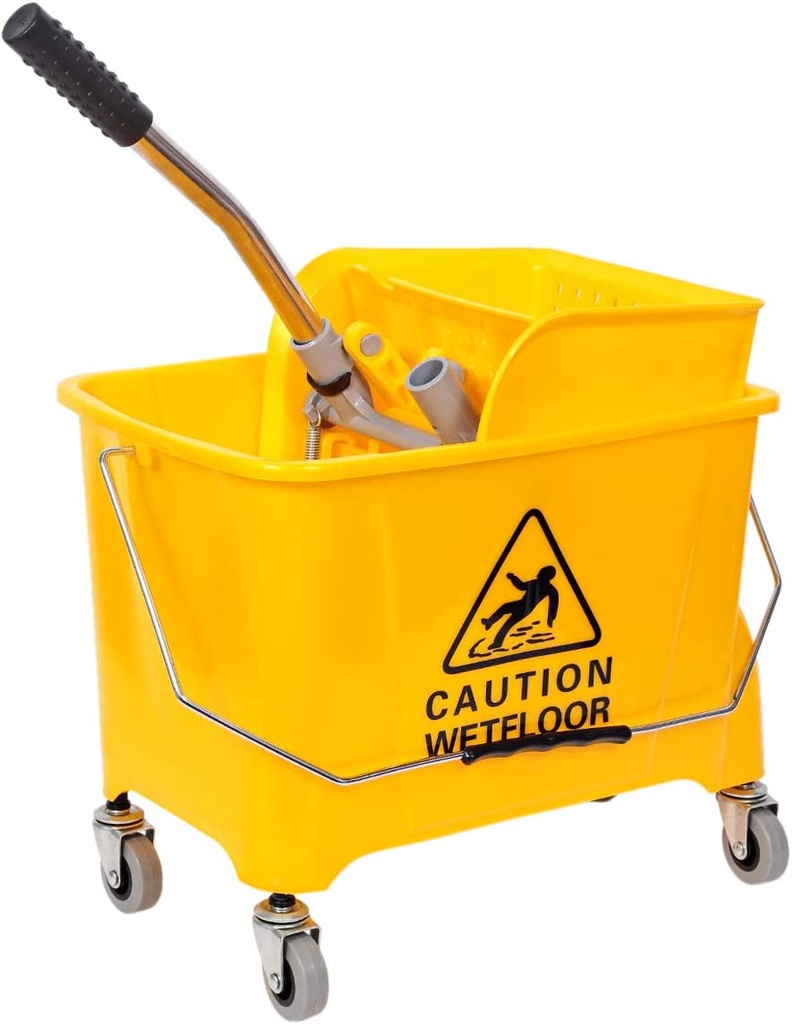 Chemex Bucket Trolley and Wringer Econo 20Liters, Assorted Colors