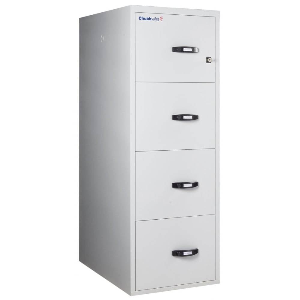 Chubbsafes Fire File Fire Resistant Document Protection Cabinet 31" - 4 drawers -2H ; 2-key locks ; Dimension  : H1510 x W551 X D779mm ; Weight : 328kg  ; Capacity : 272L
