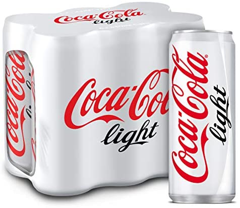 Coca Cola Light Carbonated Soft Drink 330ml (Pack of 6)