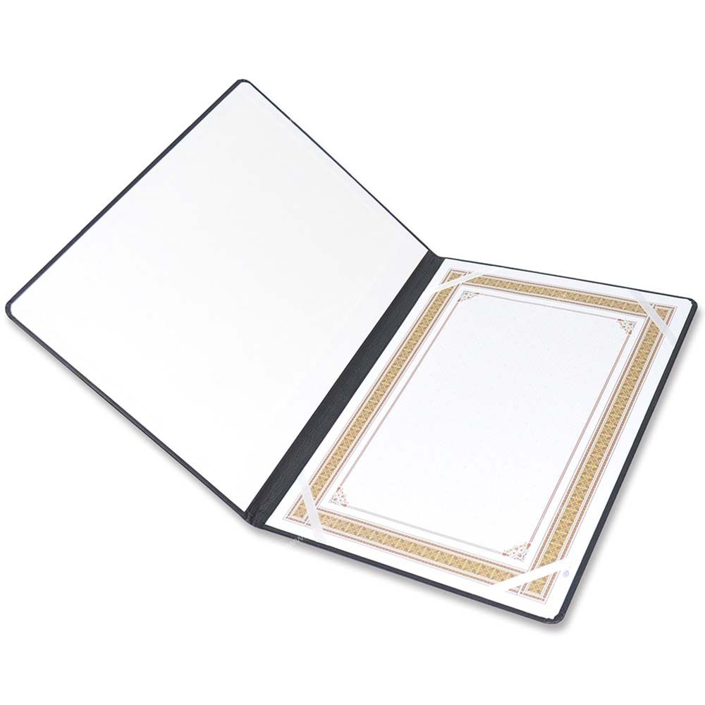 FIS FSCLCHPUHRBK Certificate Folder , Italian PU Leather ,  Black , A4  , 210x297