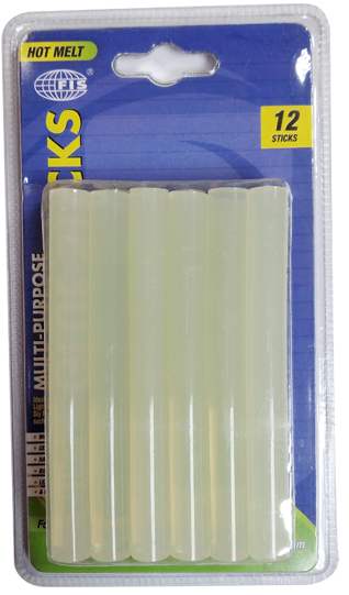 FIS FSGL102L Glue Sticks for Glue Gun-White (Pack of 12)