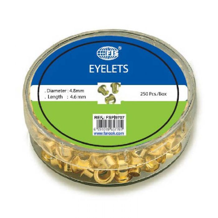 FIS FSPI9707 Eyelets 4.8 x 4.6mm Gold (Pack of 250)