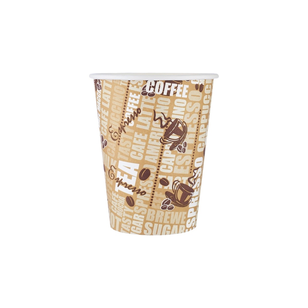 ADY Disposable Paper cups 7oz , Printed Single Wall (50pcs) Case of 20)