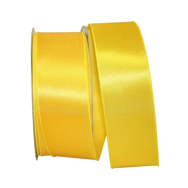 Generic Satin Fabric Ribbon ,2.5cm ;(25Yards)- Yellow