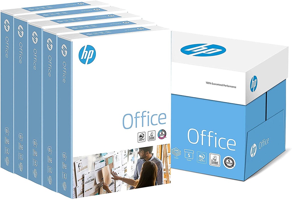 HP Office Photocopy Paper - A4, 80gsm, 5 Reams / Box