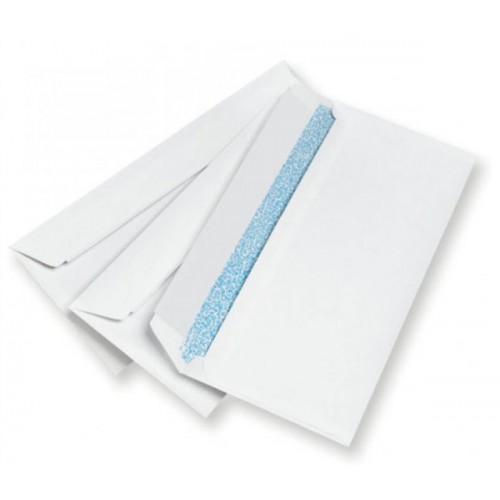 Hispapel 55219 Peal & Seal White Envelope, 115x225 mm (Pack of 50) , (DL) Cheque size