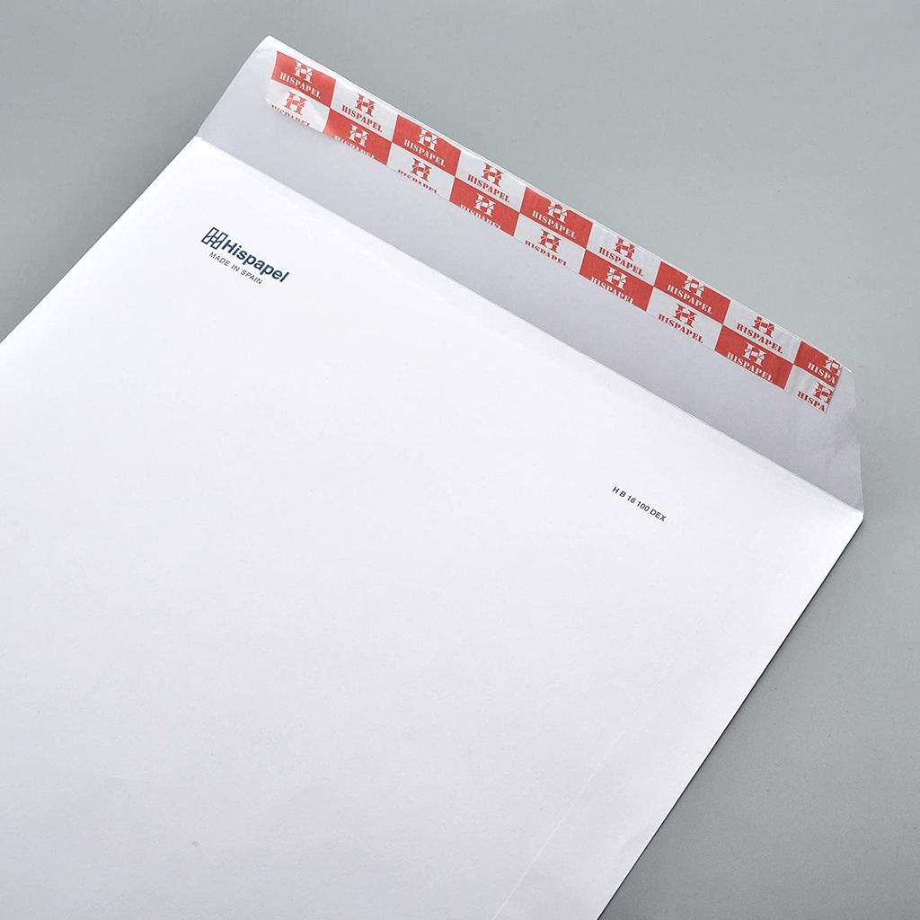 Hispapel HB16100 Dex 12x10 , A4 , White Envelope ( Pack of 100)