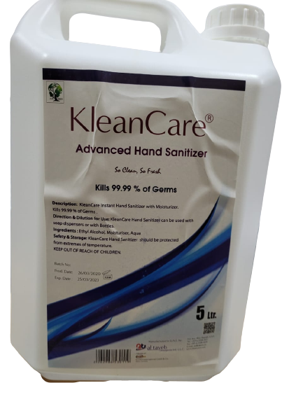KLEANCARE Advanced Hand Sanitizer , 5liters (Case of 4)