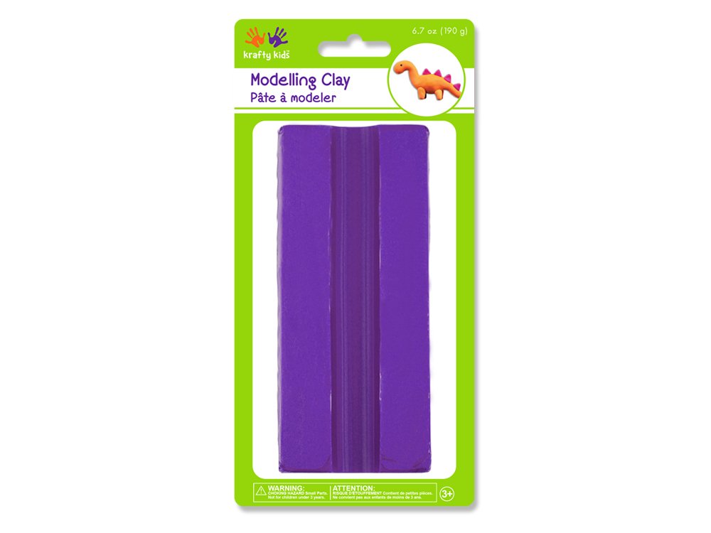 Krafty Kids Solid Colors Modeling Clay, 190g, Purple