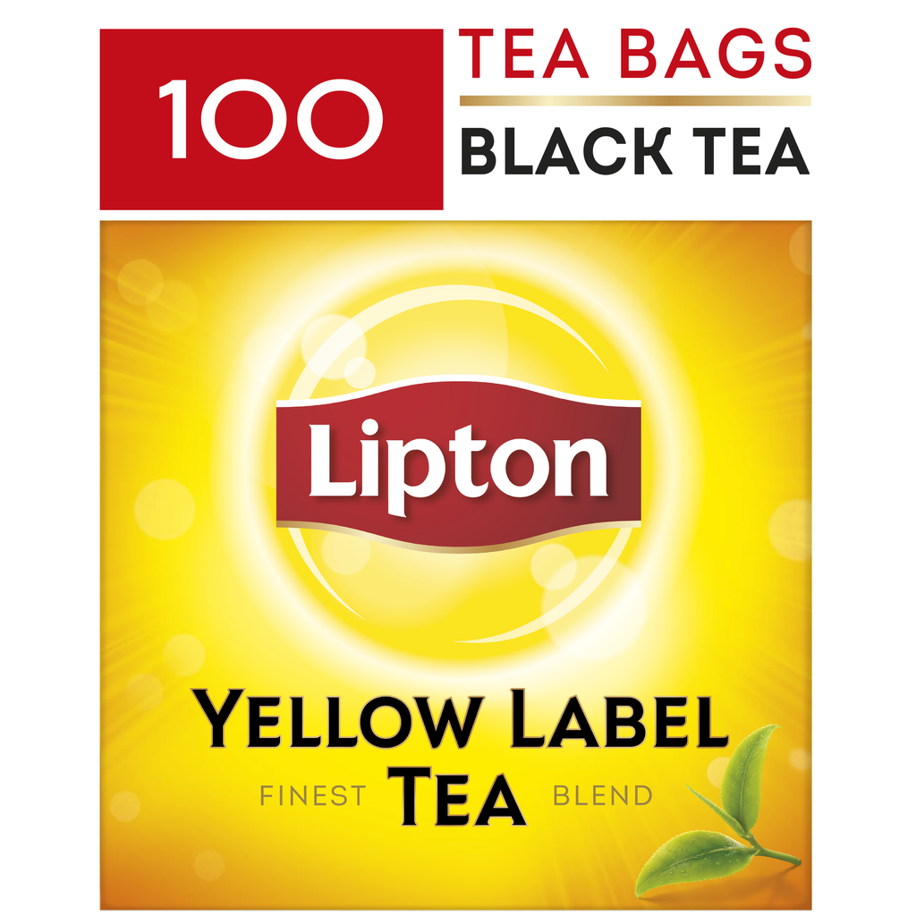 LIPTON YELLOW LABEL BLACK TEA - CATERING, 2G, 100 BAGS (CASE OF 36)