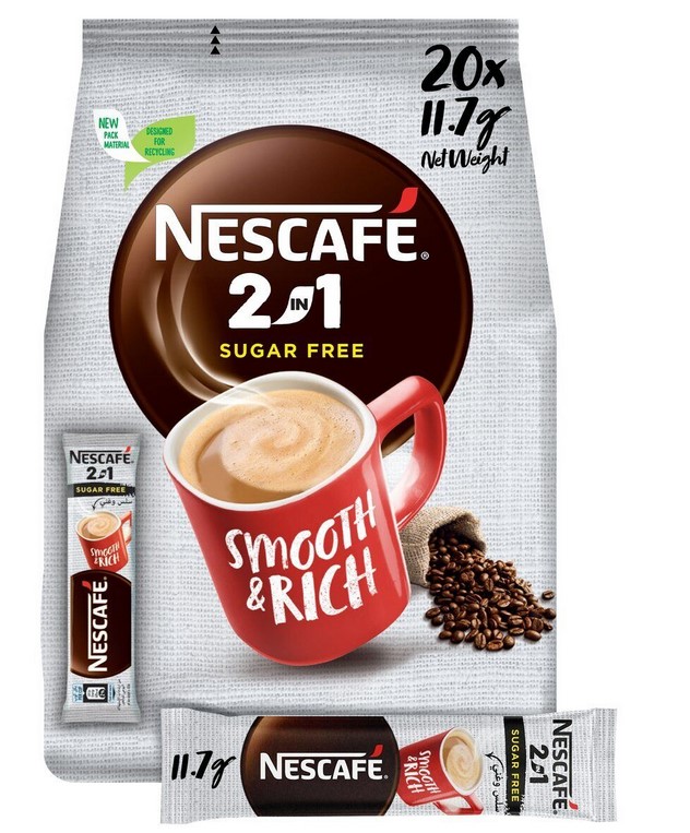 Nescafe 2-In-1 Coffee, 20X11.7G (20 Sachets Per Pouch)