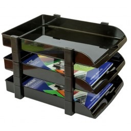 MODEST MS1758 , 3-Tier Paper Tray  , Plastic , Black