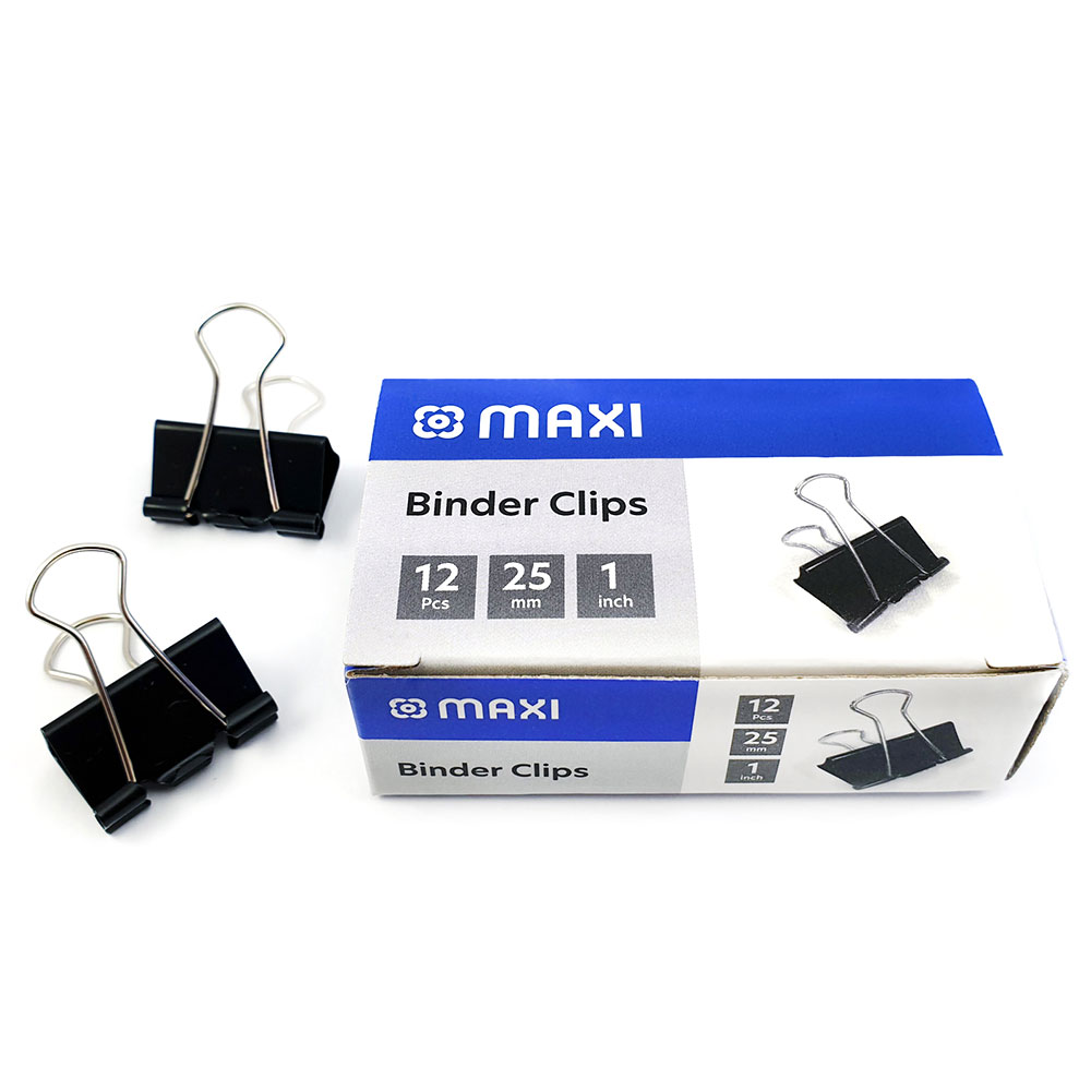 Maxi MX-BCL25 Binder clips 25mm (12pcs)