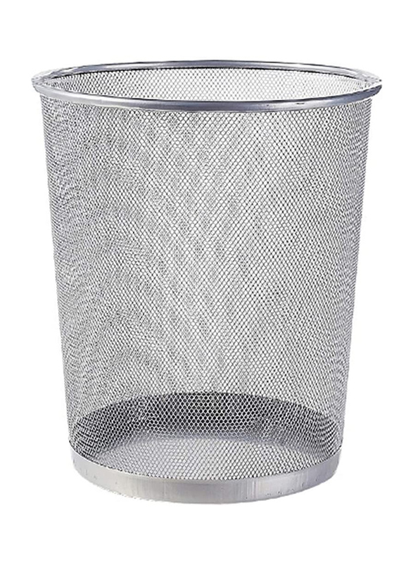 Partner Metal Mesh Waste Bin - Medium, Silver
